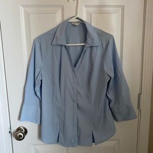 Light Blue Long-sleeved Collared Shirt